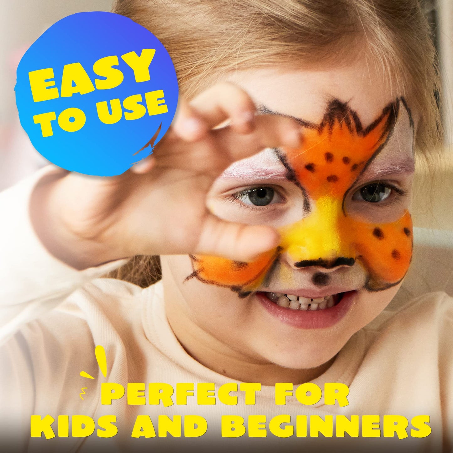 42PCS Face and Body Paint Crayons, XL Face Painting Kit Safe and Non-Toxic Ultimate Party Pack Including 14 Metallic Colors for Birthday Makeup Party Supplies, Festivals, Gifts for Kids Girls Boys