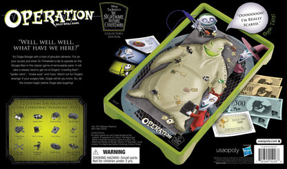Operation: Disney The Nightmare Before Christmas Board Game | Collectible Operation Game | Featuring Oogie Boogie & Nightmare Before Christmas Artwork, 1+ Players