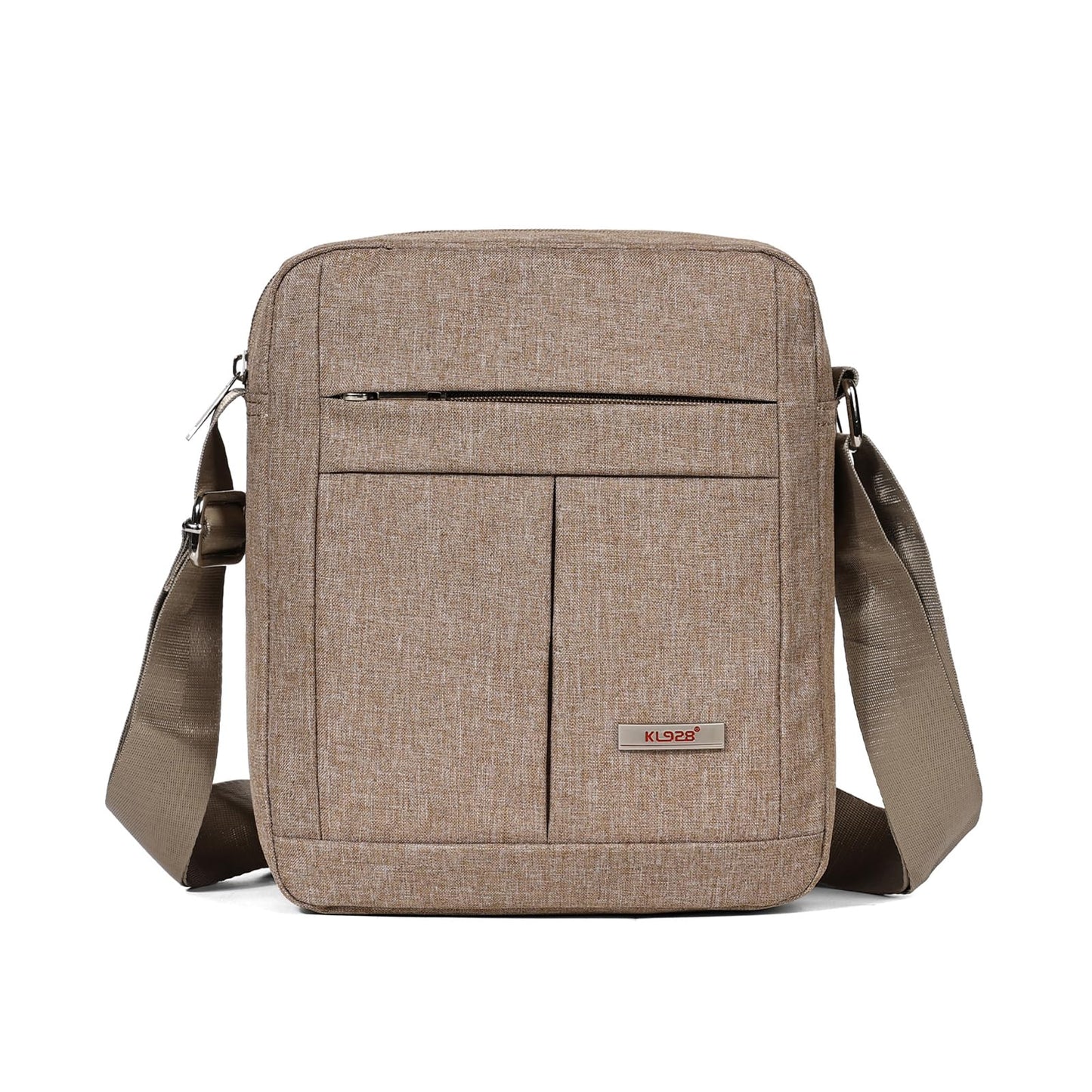 KL928 Men's Messenger Bag - Crossbody Shoulder Bags Travel Bag Man Purse Casual Sling Pack for Work Business (1401-2-Khaki)