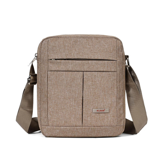 KL928 Men's Messenger Bag - Crossbody Shoulder Bags Travel Bag Man Purse Casual Sling Pack for Work Business (1401-2-Khaki)