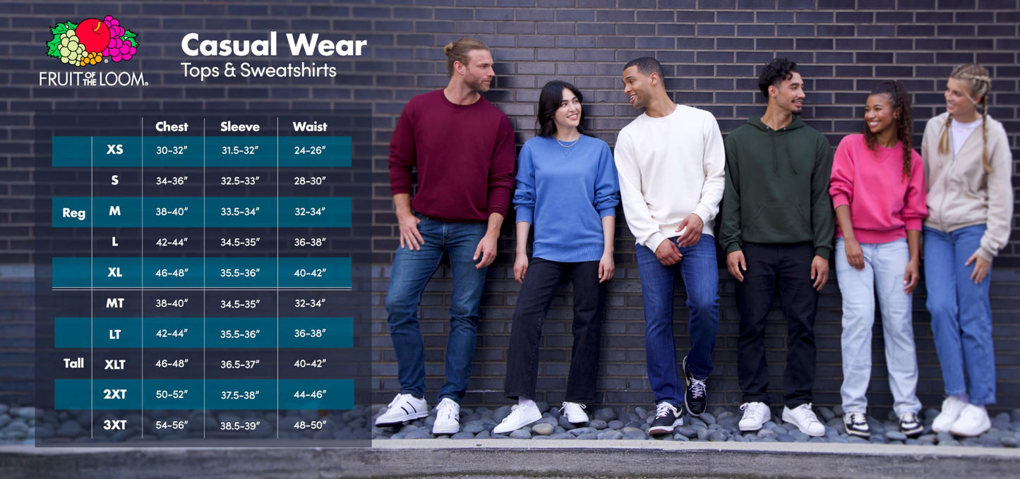 Fruit of the Loom Eversoft Fleece Hooded Sweatshirt, Moisture Wicking & Breathable, Black Pullover, X-Large