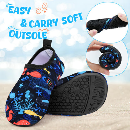 Kids Boys Girls Swim Water Shoes, Toddler Kids Swim Water Shoes Non Slip Quick Dry Beach Shoes,Barefoot Sports Shoes Aqua Socks for Beach Outdoor Sports