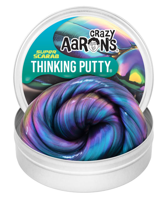 Crazy Aaron's Thinking Putty - Super Scarab - Multi-Color Sensory Putty for Kids and Grown ups in a 4" Tin - Creative and Endless Fun, Stress Relief Therapy Toys, Never Dries Out - Made in USA