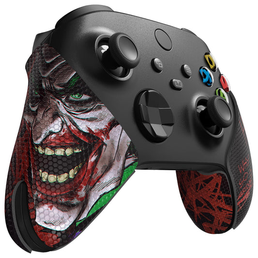 eXtremeRate PlayVital Anti-Skid Sweat-Absorbent Controller Grip for Xbox Core Wireless Controller, Professional Textured Soft Rubber Pads Handle Grips for Xbox Series X/S Controller - Clown Hahaha