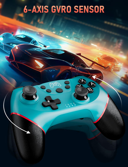 Diswoe Switch Pro Controller, Wireless Switch Controller for Switch 2/Lite/OLED, Bluetooth Gaming Controller with Hall Effect Joystick, Controller for PC/Android Phone with Gyro Sensor Turbo Vibration