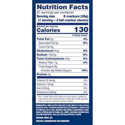 HONEY MAID Graham Crackers, Lunch Snacks, Party Size, 28.8 oz