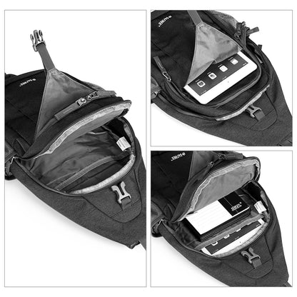 G4Free Sling Bag Rucksack, Diebstahlschutz, Brusttasche, Umhängetasche, Crossbody, Fitnessstudio, Tagesrucksack mit Kopfhörerloch für Outdoor, Radfahren, Reisen, Wandern, Herren und Damen