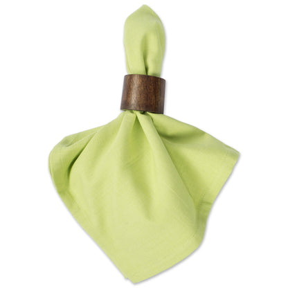 DII Solid Pastel Napkin Set Cotton, Machine Washable, 20x20 Inch, Fresh Green, 6 Count