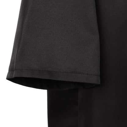 Jila Men Tunic Hooded Robe Cloak Knight Gothic Fancy Dress Halloween Masquerade Cosplay Costume Cape (XL, Adult Black)