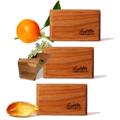 Drift Car Air Freshener - Wood Fragrance - Automotive Odor Eliminator - Car Fresheners Long Lasting - Variety Scent Refill - Pack of 3 - NO CLIP INCLUDED