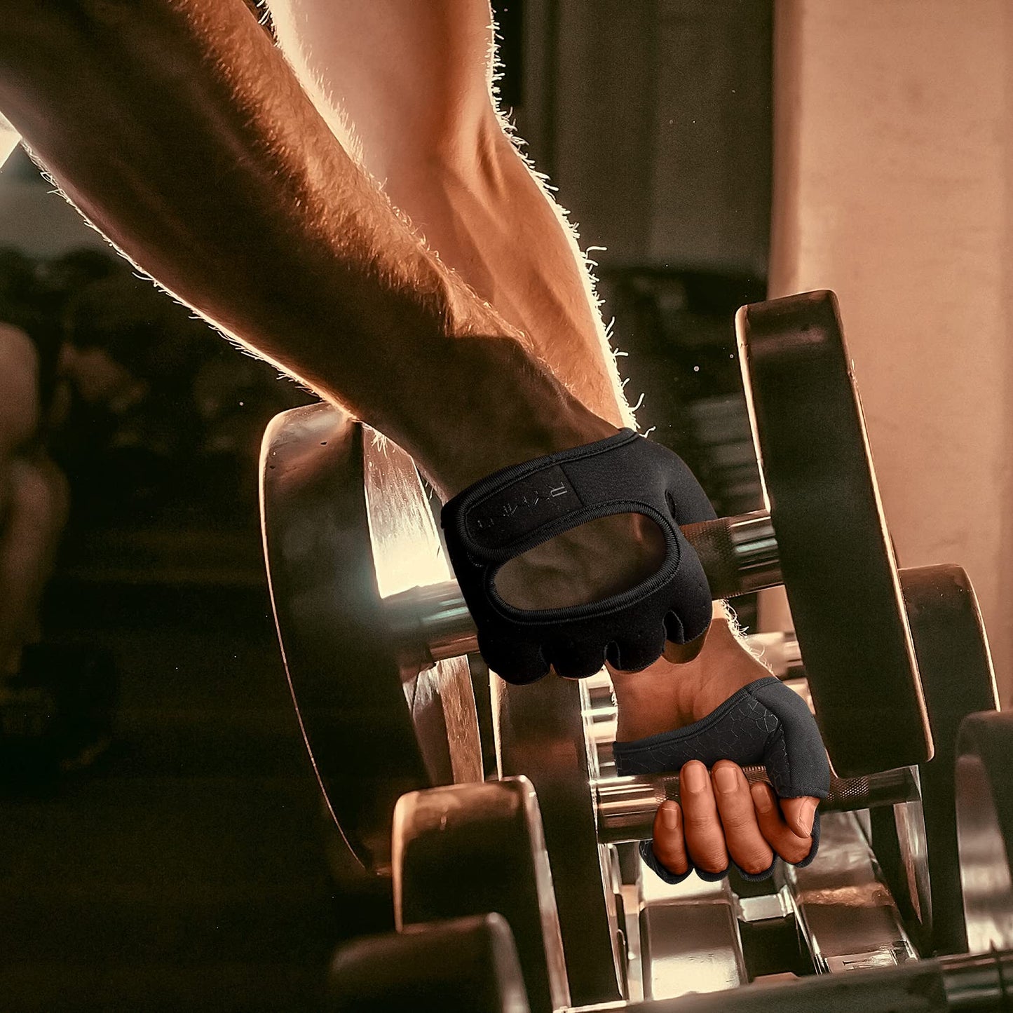 Minimal Weight Lifting Gloves,Short Micro Workout Gloves Grip Pads with Full Palm Protection & Extra Grip for Men Women Weightlifting,Gym,Exercise Training