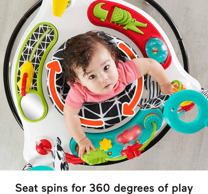 Fisher-Price Baby Bouncer Pink Petals Jumperoo Musical Activity Center with Lights Sounds & Developmental Toys