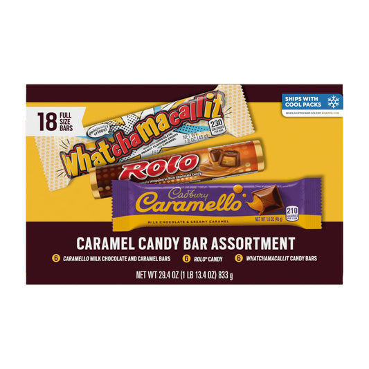 Hershey Assorted Caramel Candy Box, 29.4 oz (18 Pieces)