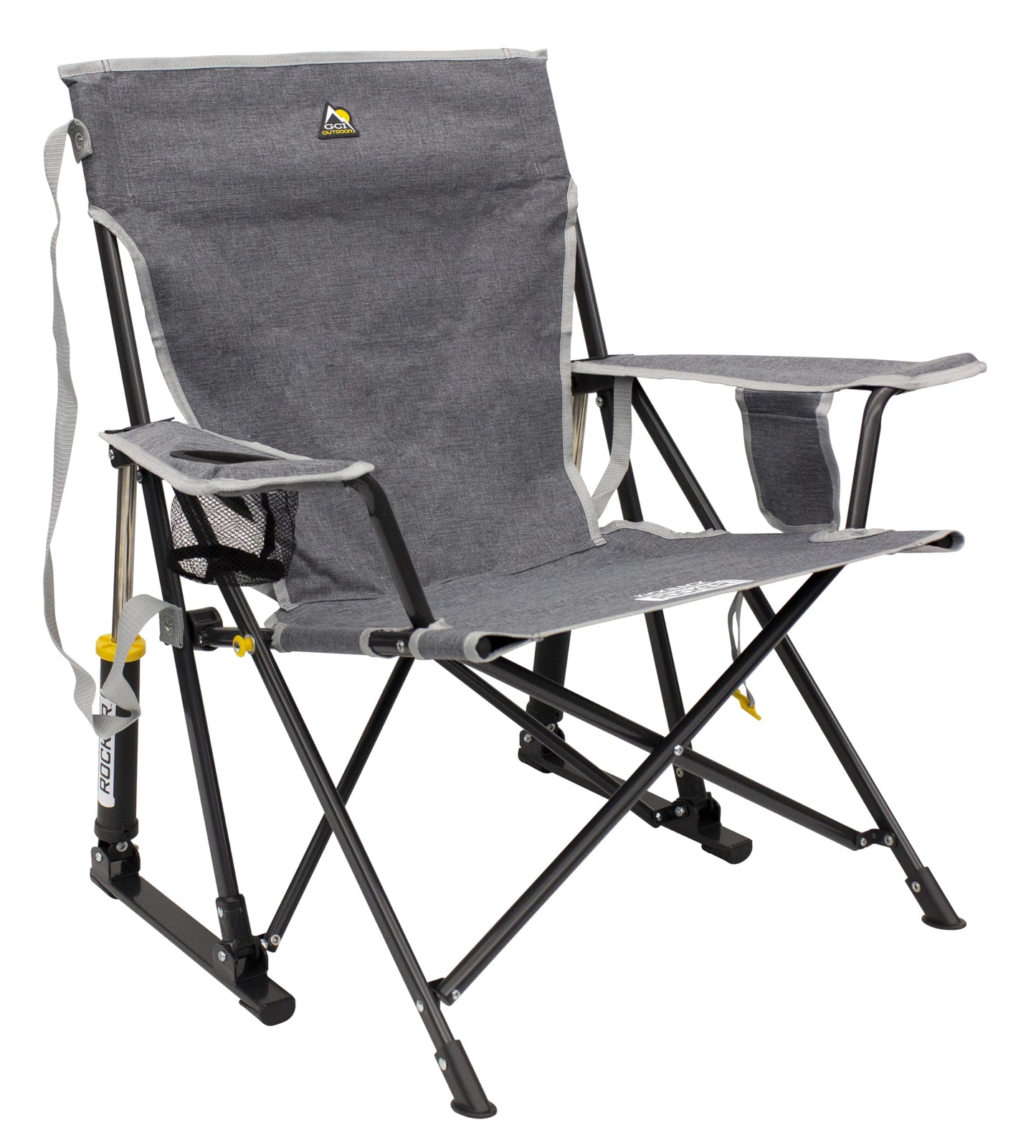GCI OUTDOOR Kickback Rocker Outdoor Rocking Chair with Beverage Holder