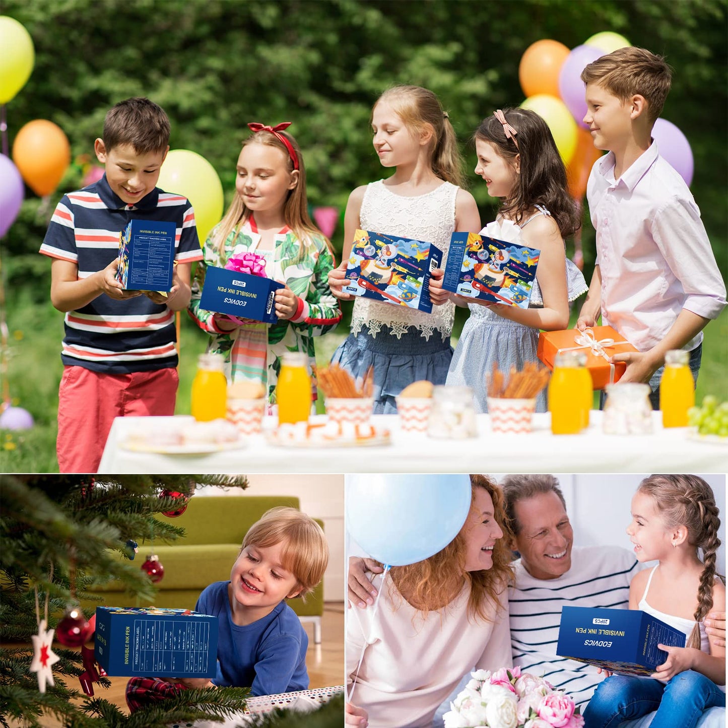 EODVICS Invisible Ink Pens, 28 Pack Spy Pen Invisible Disappearing Ink Pen with UV Light, Upgrade Exquisite Packaging Magic Pen for Secret Message, Birthday Party, and Kids Halloween Goodies Bags Toy