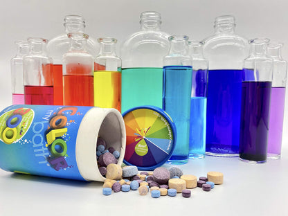 Color My Bath – Bath Color Tablets for Kids, 300 Count Jar – Color Changing, Non-Toxic, Non-Staining, Fragrance-Free – Mix Your Own Rainbow and Make Bathtime Fun & Educational - Made in USA (1-Pack)