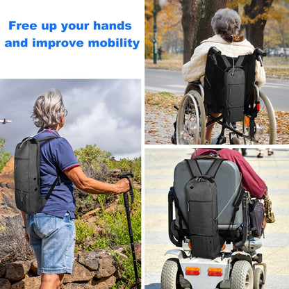 iGuerburn Oxygen Tank Backpack Size D, Portable Oxygen Backpack for D/M15 JD/M22 Cylinder Bag O2 Tank Carrier Holder for Travel (Black)