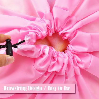 Fiodrimy 2 Pack XL Travel Laundry Bag, Machine Washable Dirty Clothes Organizer, Large Enough to Hold 4 Loads of Laundry, Easy Fit a Laundry Basket (Pink+Blue, 24" x 36")