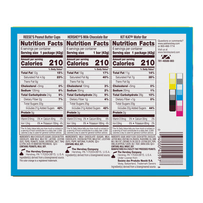 HERSHEY'S, KIT KAT and REESE'S Assorted Milk Chocolate Candy Variety Box, Halloween Candy, 27.3 oz (18 Count)