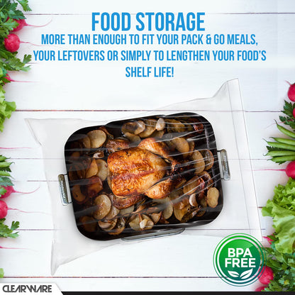 12 Large Storage Bags With Zipper Top - 3 Gallon Size, 16" x 18", Extra Large Plastic for Clothes, Travel, Moving, Large Reusable freezer bags, BPA-Free, 2-mil Thick