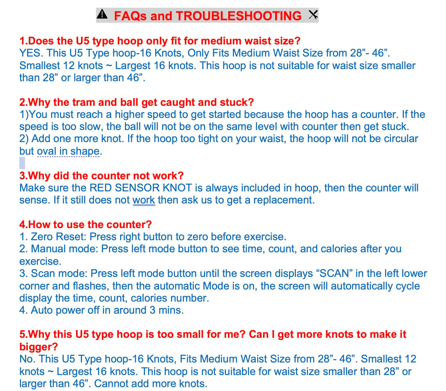 Leann L!fe U5-16 Knots with Counter, U5 Silent Smart Weighted Hula Hoop for Adults Weight Loss Infinity Hoop Plus Size, Home Outdoors Fitness Exercise, Abdominal Toner, (Pink-Waist 28"~46")