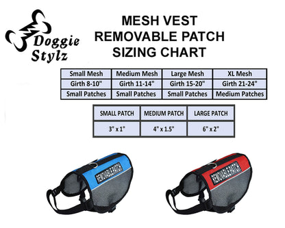Doggie Stylz Set of 2 Reflective Service Dog Removable Patches with Hook Backing for Working Dog Harnesses & Vests. Durable and Interchangeable - (Large 6" X 2")