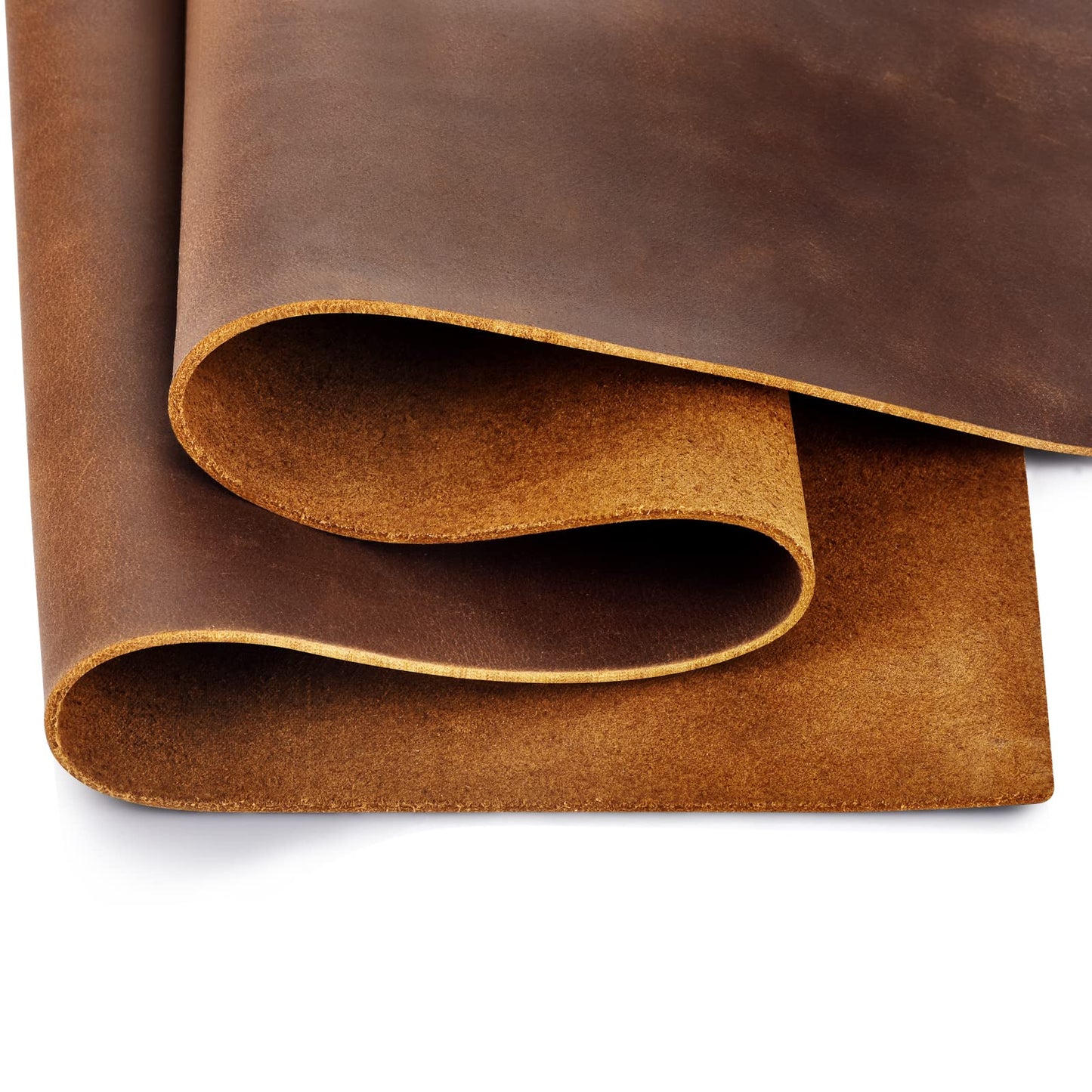 Genuine Leather Tooling Sheets 1.8-2.0MM Thick Genuine Top Full Grain Oil Tan Crazy Horse Cowhide Leather Sheets for Crafts Tooling Sewing Wallet Earring Hobby (Dark Brown, 8"x12")