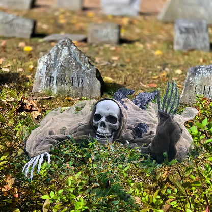 ESSENSON Halloween Zombie Groundbreaker, 65 Inch Skeleton Prop for Outdoor, Lawn, Yard, Patio Decoration, Graveyard Haunted House Decor