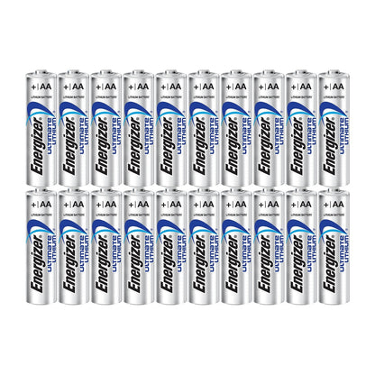Energizer Ultimate Lithium AA Size Batteries - 20 Pack (5-4packs)