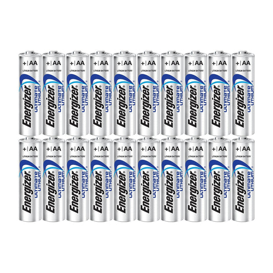 Energizer Ultimate Lithium AA Size Batteries - 20 Pack (5-4packs)