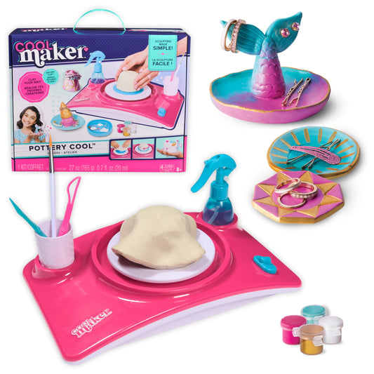 Cool Maker, Pottery Studio, Air-Dry Clay Pottery Wheel Sculpting & Craft Kit, Arts and Crafts Kids Toys for Ages 8 and up (Packaging May Vary)