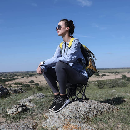 KingCamp 2 Pack Camping Stool Small Portable Folding Stool Mini Lightweight Backpacking Chair for Outdoor Camping Hiking Fishing Traveling Picnic