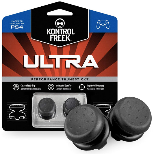 KontrolFreek Ultra for PlayStation 4 (PS4) and PlayStation 5 (PS5) Controller | Performance Thumbsticks | 2 High-Rise Concave | Black