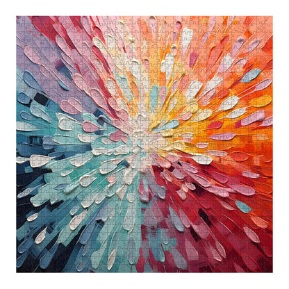 Impossible Puzzles 1000 Piece, Colorful Hard Difficult Puzzle for Adults, Gradient Rainbow Challenging Jigsaw Art Painting