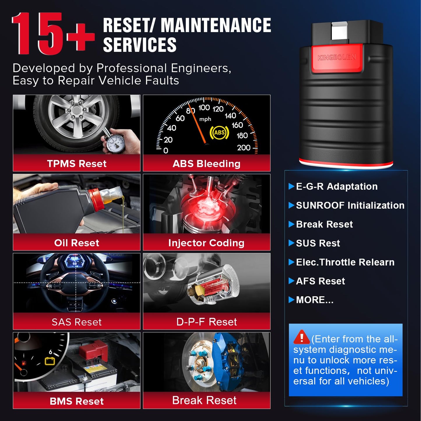 KINGBOLEN Ediag OBD2 Scanner Bluetooth, Bidirectional Scanner All System Diagnostic Tool for iOS & Android, ECU Coding, Active Test,15+ Reset Function, FCA AutoAuth, 1 Year Fr-ee Update from Thinkcar