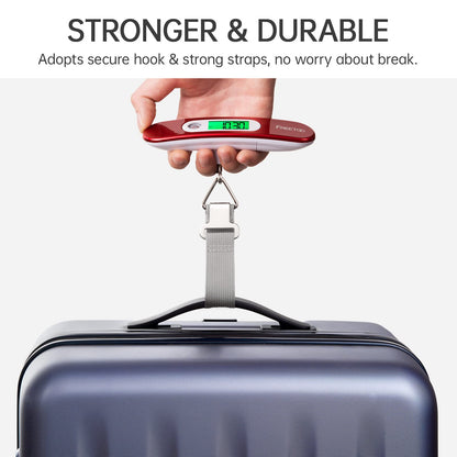 FREETOO Luggage Scale Portable Digital Hanging Scale for Travel, Suitcase Weight Scale with Superior Piano Lacquer 110 Lb/ 50Kg Capacity, Battery Included