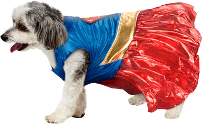 DC Comics Superheroes: Supergirl Pet Costume for For Dogs or Cats by Rubies, Small