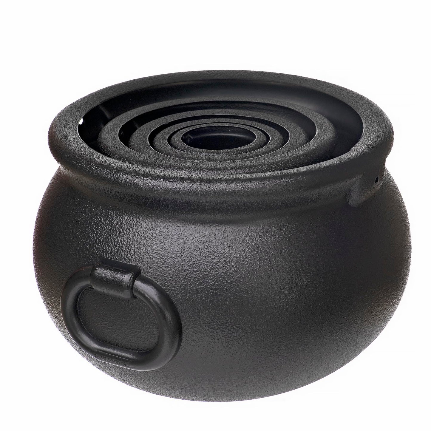 GLOCAMPING 5 in 1(11",7.4”, 5.5”, 3.7”, 2.8”) Package Large Black Plastic Witch Cauldron Kettle, Candy Holder, Party Favor Decoration for St. Patrick’s Day & Halloween