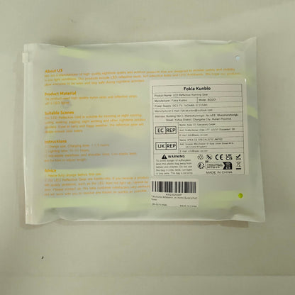 Fokia Kunbio LED Reflective Running Vest Gear,Light Up Vest Runners Night Walking USB Rechargeable,Up to 11hrs Light with Adjustable Waist/Shoulder for Women Men Kids