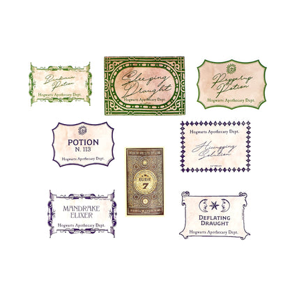 Conquest Journals Harry Potter Potions Labels Vinyl Stickers, Set of 60, Official Labels from The Wizarding World, Waterproof & UV Resistant, Great for All Your Gadgets, Potterfy All The Things