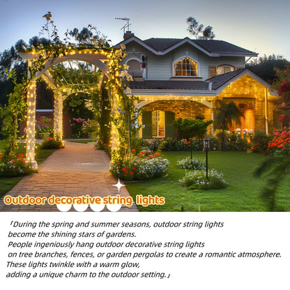 JMEXSUSS 168FT 600 LED Christmas Lights Outdoor Waterproof 8 Modes Indoor String Lights for Outside Warm White Christmas Tree Lights Plug in for Bedroom Wedding Party Holiday Classroom Decorations