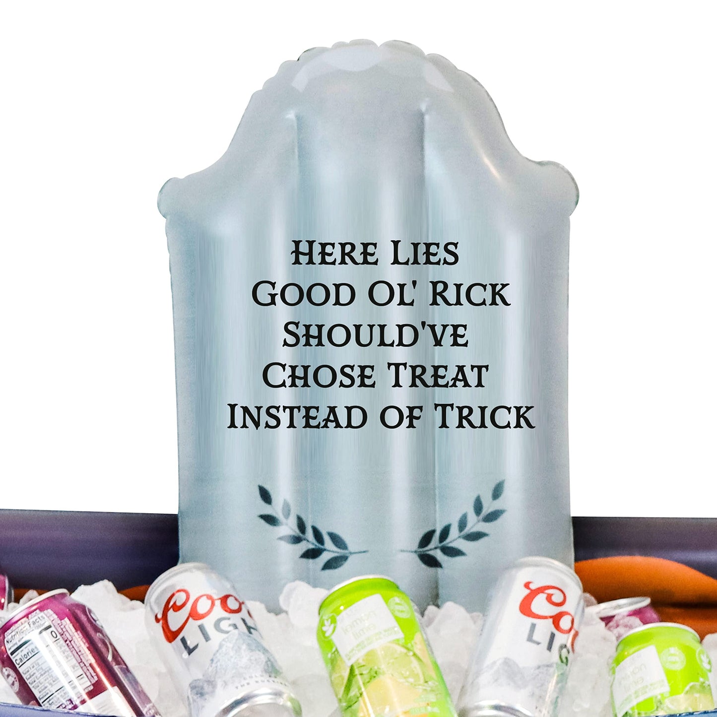 40" Inch Summerween Inflatable Outdoor Graveyard Halloween Candy Holder Bowl - Up to 120 Drink Beverage Cooler and Ice Chest Halloween Party - Inflables De Halloween Enfriador Candy Caldron