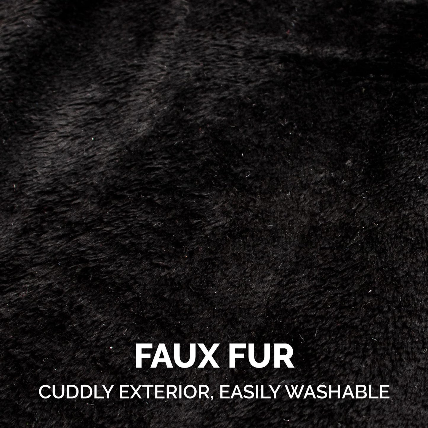 Furhaven Medium Dog Hat, Washable & Cozy - Plush Faux Fur Flex-Fit Black Bat Dog Hat Costume - Black, Medium