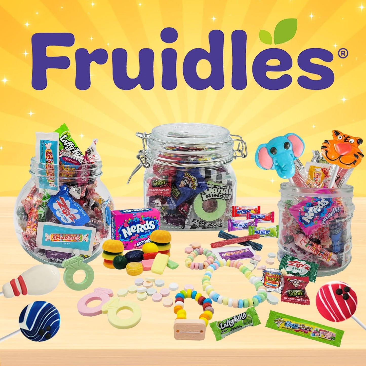 Fruidles Mega Candy Assortment Mix, Perfect for Birthday Party, Social Events, Treats, Assorted Candies & Flavors (Half-Pound)
