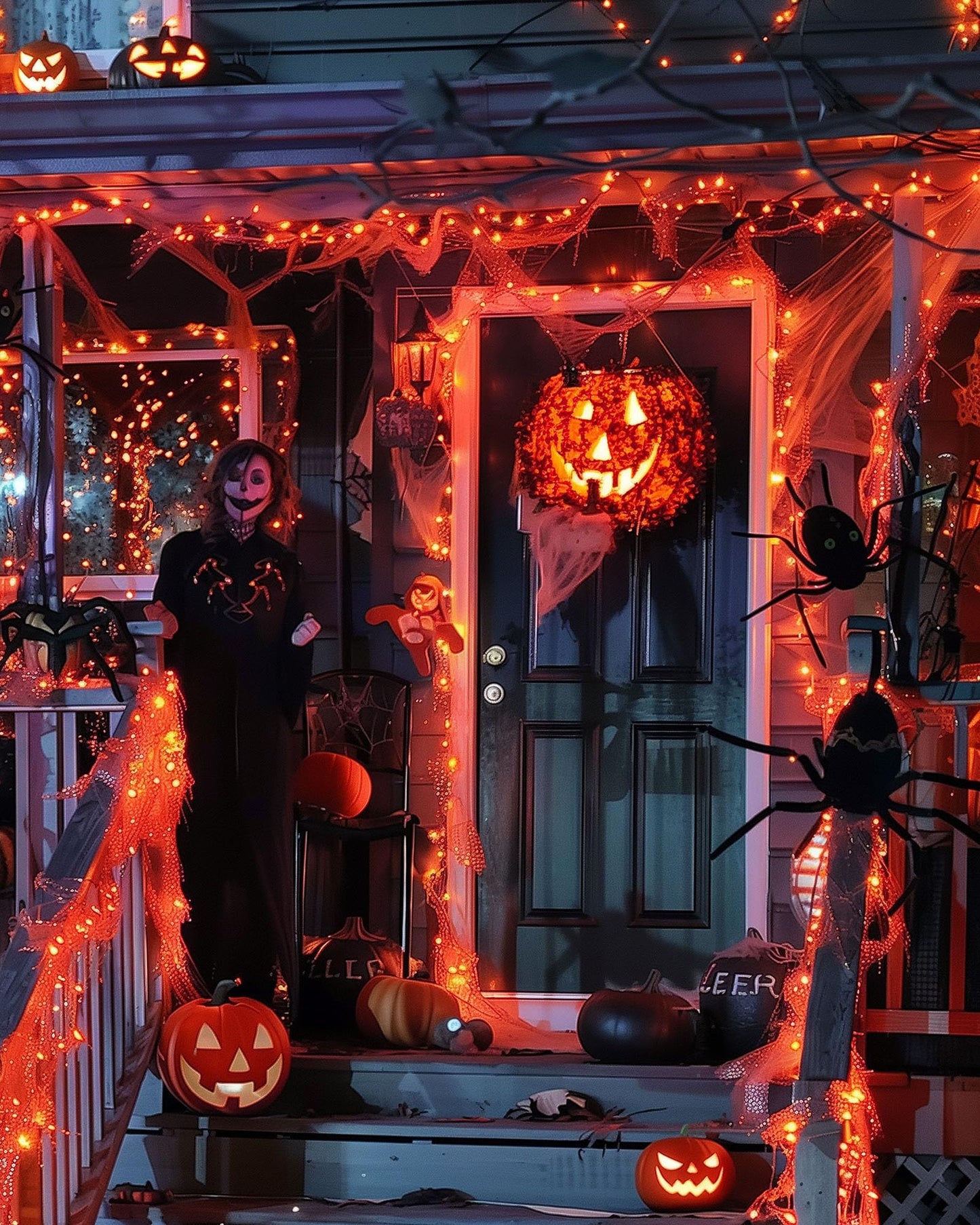 Fairy Lights Battery Operated, Twinkle String Lights Waterproof Silver Wire 5 Feet 60 Led Firecracker Starry Lights for DIY Wreath Home Party Bedroom Mason Jar Indoor Halloween Decoration, Orange