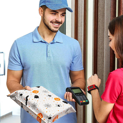 JinRuiKJ Halloween Poly Mailer 10x13 Inch 25 Pcs, Waterproof and Tear-Resistant Shipping Bags for Clothing, Cute Mailing Envelopes with Self-Seal, Halloween Printed Packaging Bags