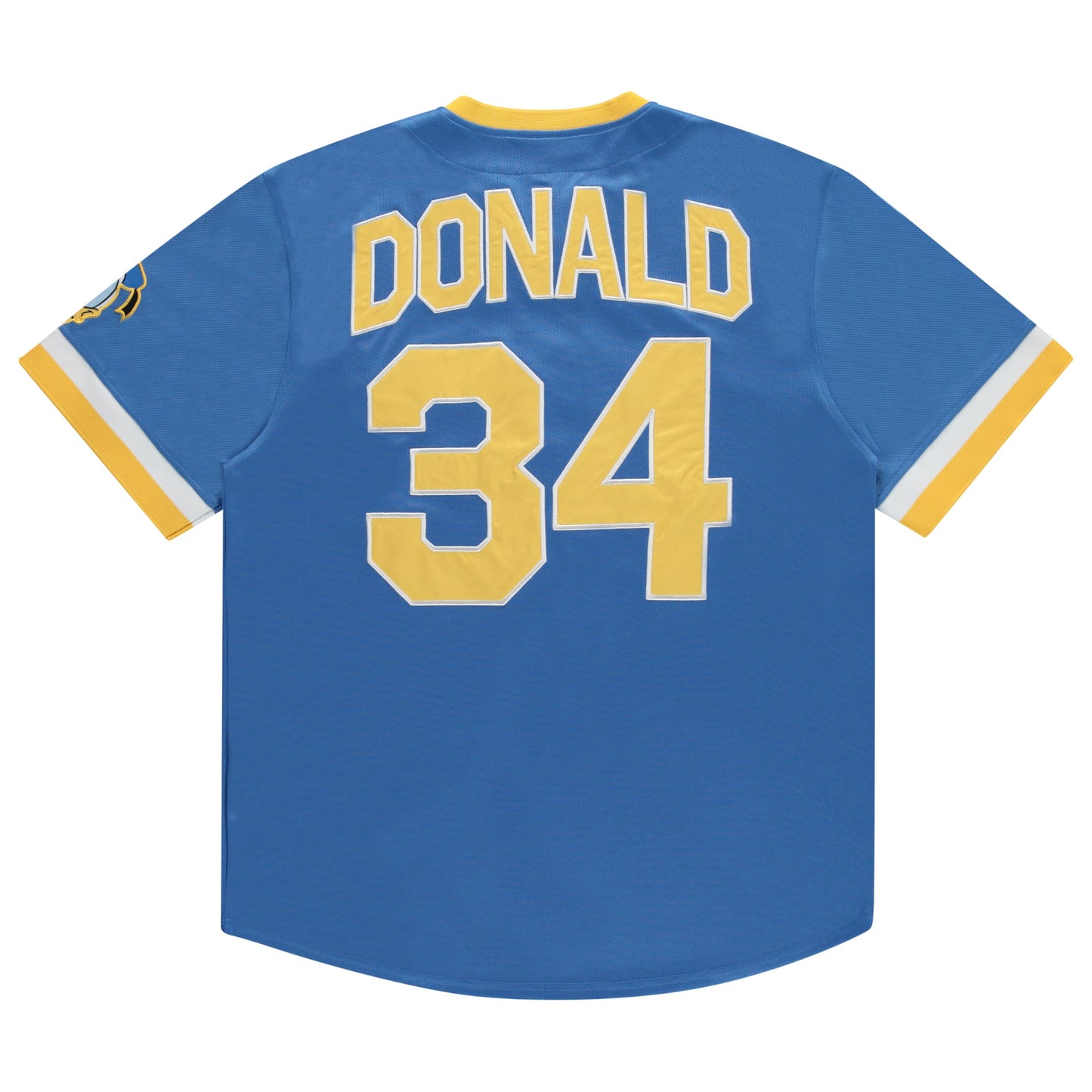 Disney Donald Duck Men's Baseball Jersey - Mens Classic Donald Duck Mesh Button Down Baseball Jersey Donald Duck Fashion Shirt (Blue, X-Large)