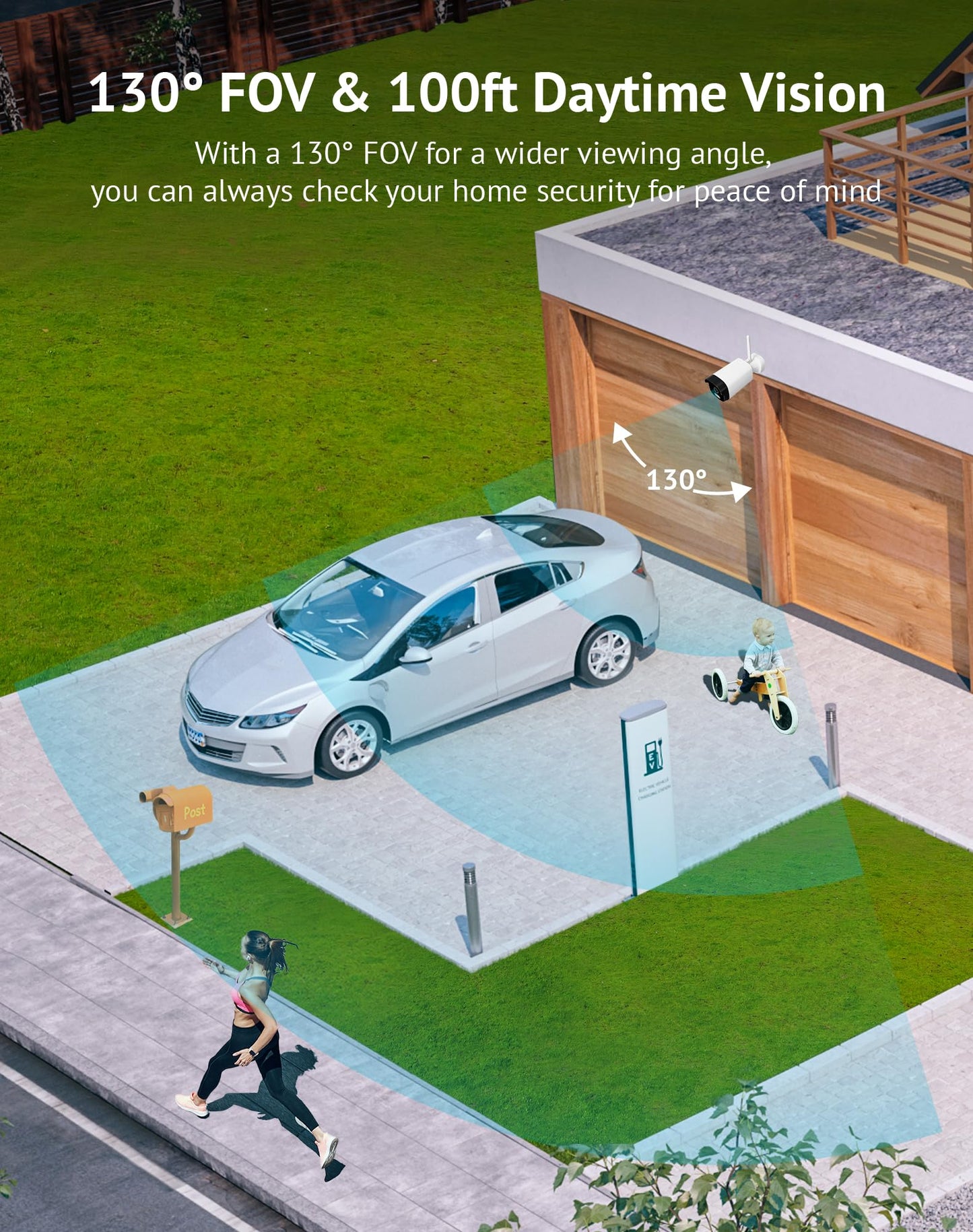 LaView 4K Outdoor Security Cameras,8MP HD Cameras for Home Security with AI Human Detection,IP65 Waterproof,2-Way Talk,Clear Night Vision,2.4G WiFi,SD Card Slot&US Cloud Storage,Work with Alexa(4pcs)