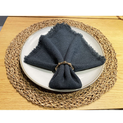 Kintyno Napkin Rings Set of 6 Bamboo Knuckles Style Gold Napkin Holder Ring for Table Decoration,Wedding,Family Dinner,Party, Christmas,Thanksgiving Day,Birthday