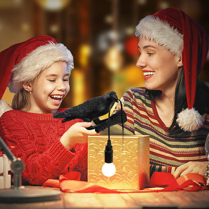 EPPARA Raven Table Lamp, Gothic Crow Lamp, Adjustable Birds Table Light, Wall Sconce Lamp Light for Bedroom Living Room, Lifelike Resin Raven Decoration, Modern Table Lamps Brithday GIF